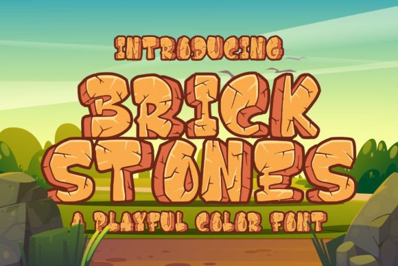 Brick Stones: The SVG Color Font for Playful, Standout Design