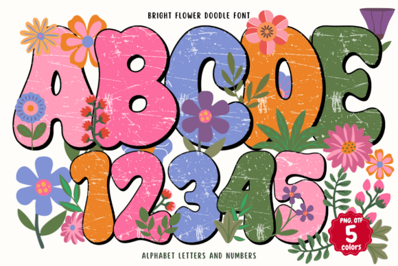 Bright Flower Doodle: A Typeface That Blooms