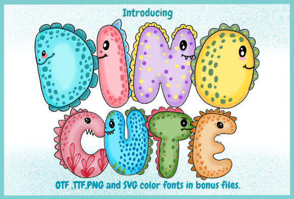Dino Cute: A Colorful Font for Playful, Authentic Designs
