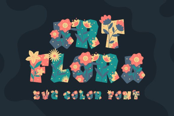 Discover Art Flora: The Playful Flower SVG Color Font