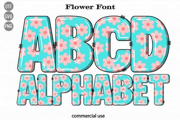 Flower Font: A Retro-Floral Typeface for Spring Projects