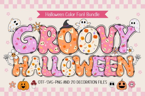 Groovy Halloween: A Vibrant Color Font Theme for Your Spookiest Designs