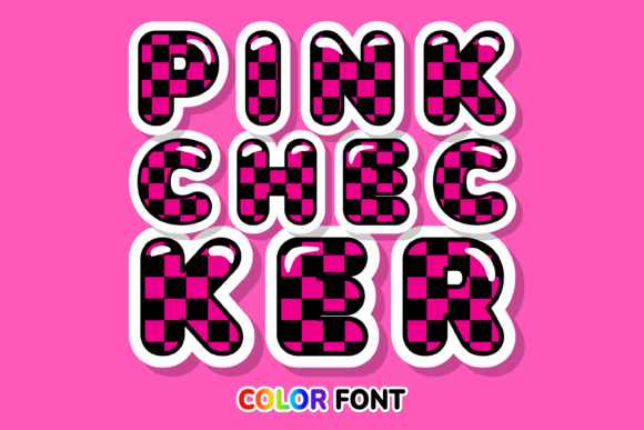 Pink Checker: A Playful Color Font for Bold Projects