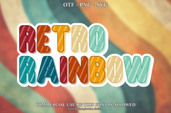 Retro Rainbow: A Creative Font for Modern Designers