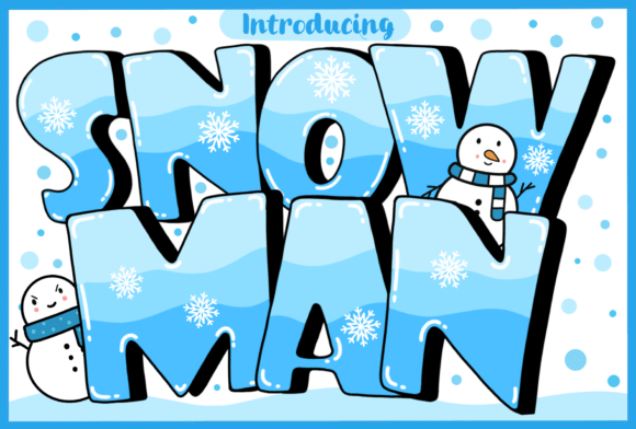 Snow Man: A Cool Blue Font for Winter Projects
