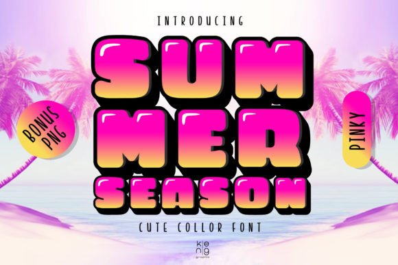 Summer Season Pinky: A Bold, Playful Font for Eye-Catching Design